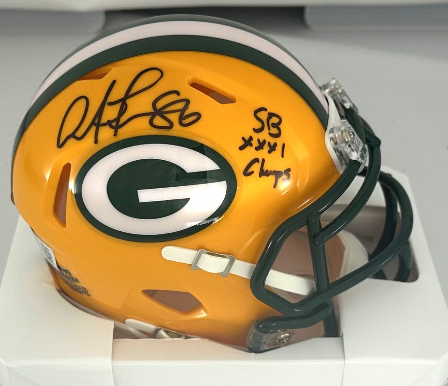 ANTONIO FREEMAN SIGNED PACKERS MINI HELMET W SB XXXI - BAS