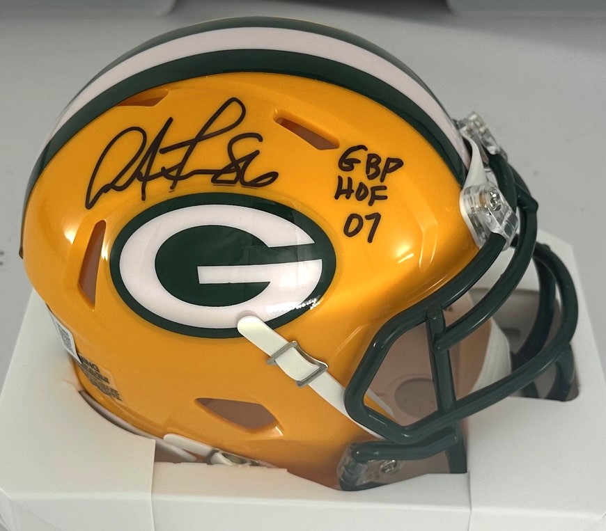 ANTONIO FREEMAN SIGNED PACKERS MINI HELMET W GBP HOF - BAS