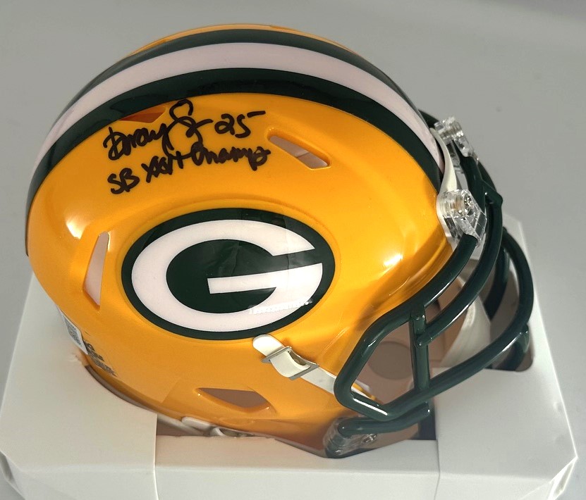 DORSEY LEVENS SIGNED PACKERS MINI HELMET W SB XXXI - BAS