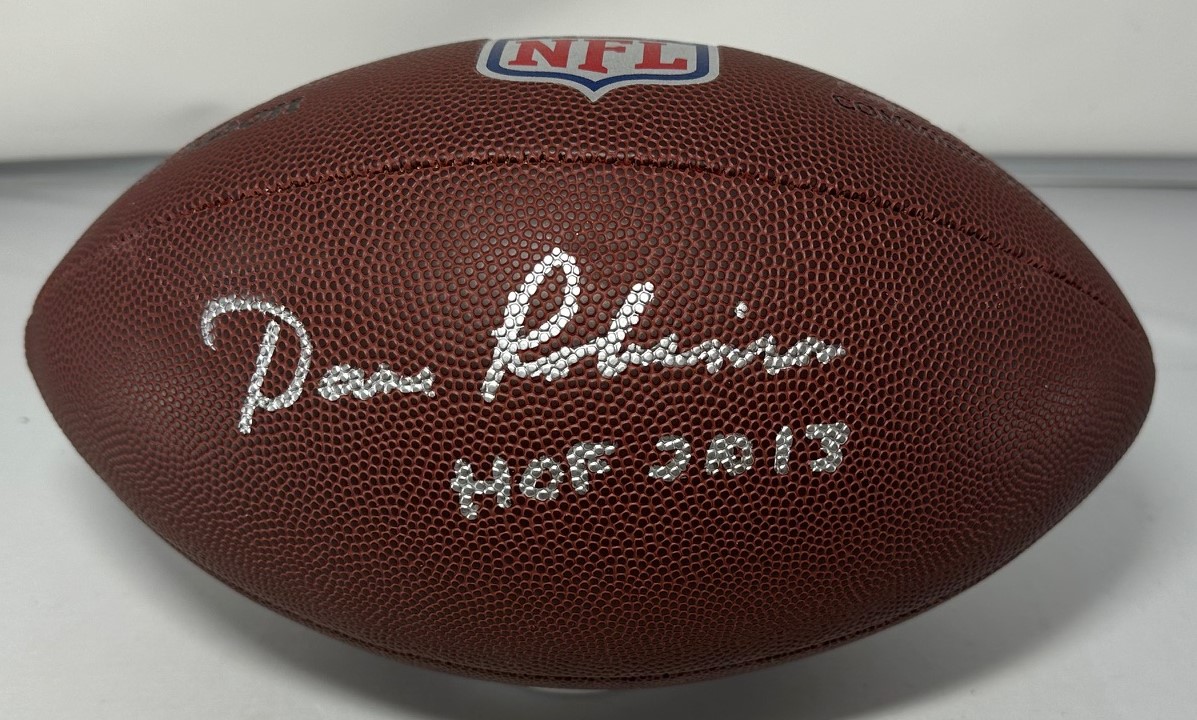 DAVE ROBINSON SIGNED WILSON NFL REPLICA BROWN FOOTBALL W/ HOF - PACKERS - BAS
