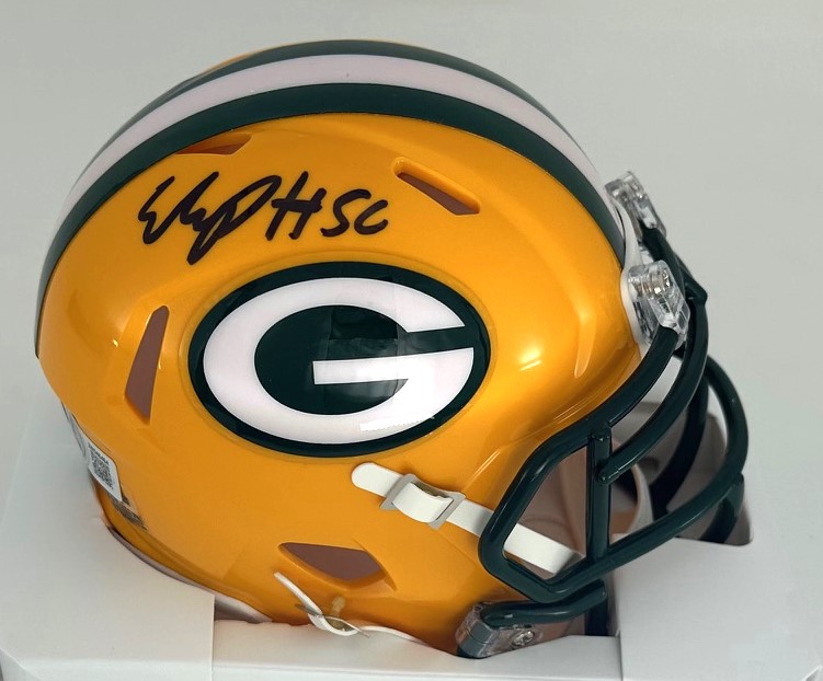 EDGERRIN COOPER SIGNED PACKERS SPEED MINI HELMET - BAS