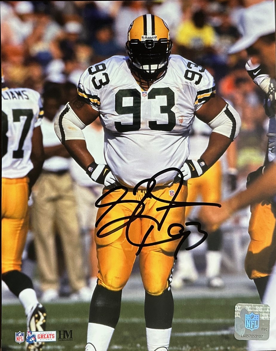 GILBERT BROWN SIGNED 8X10 PACKERS PHOTO #1