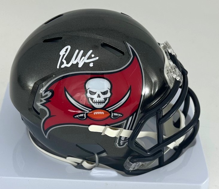 BAKER MAYFIELD SIGNED BUCCANEERS SPEED MINI HELMET - BAS