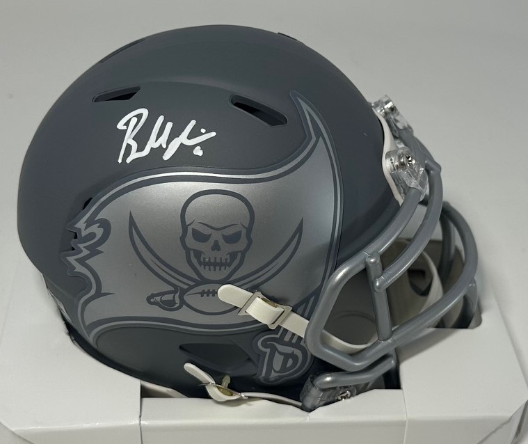 BAKER MAYFIELD SIGNED BUCCANEERS SLATE SPEED MINI HELMET - BAS