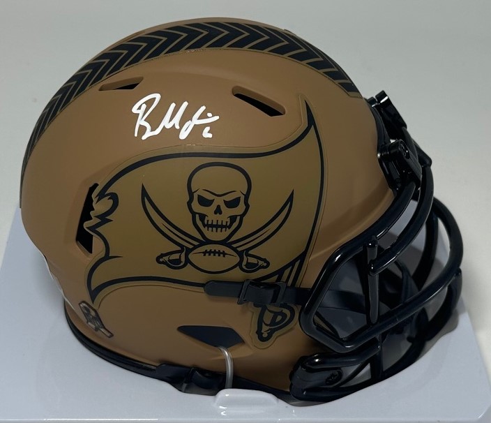 BAKER MAYFIELD SIGNED BUCCANEERS 2023 SALUTE SPEED MINI HELMET - BAS