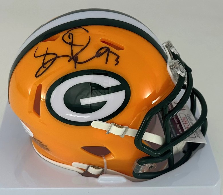 GILBERT BROWN SIGNED PACKERS SPEED MINI HELMET - JSA