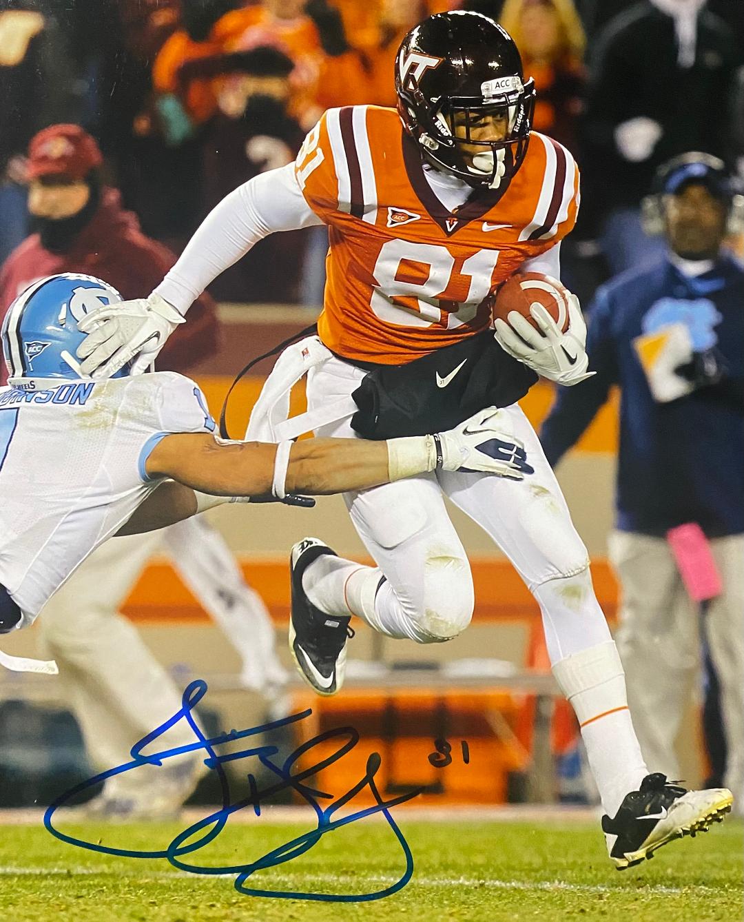 JARRETT BOYKIN SIGNED 8X10 VIRGINIA TECH PHOTO #2