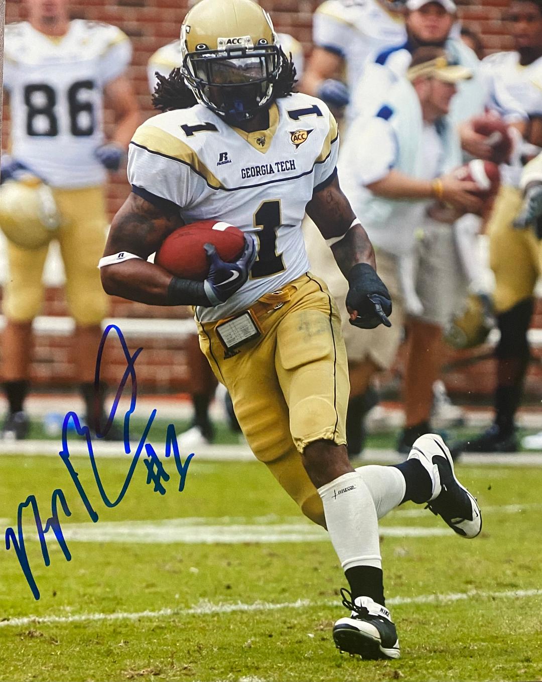 MORGAN BURNETT SIGNED 8X10 GEORGIA TECH PHOTO #1