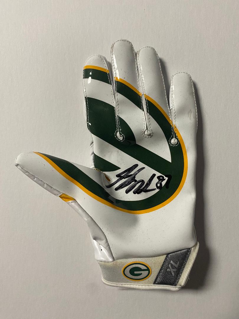 JORDY NELSON SIGNED NIKE GAME ISSUED LEFT GLOVE #13 - JSA