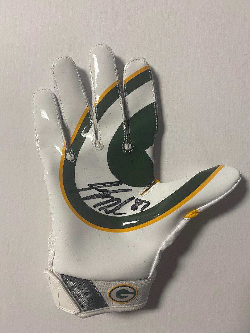 JORDY NELSON SIGNED NIKE GAME ISSUED RIGHT GLOVE #14 - JSA