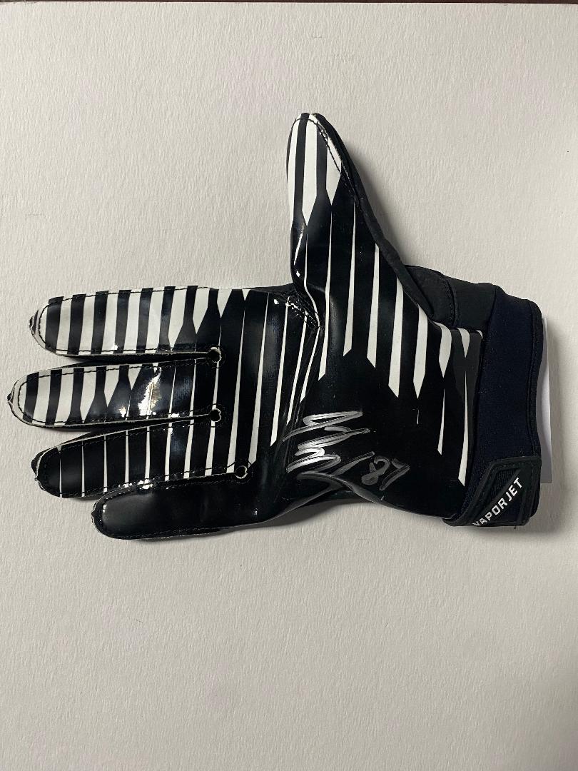 JORDY NELSON SIGNED NIKE GAME ISSUED RIGHT BLACK & WHITE GLOVE #5 - JSA