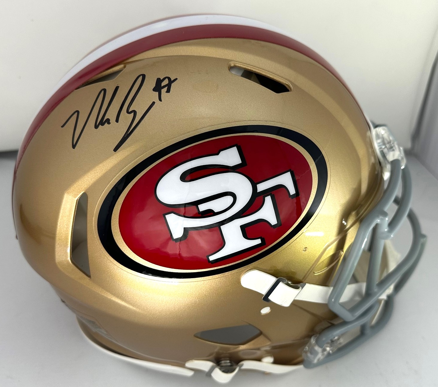 NICK BOSA SIGNED FULL SIZE SF 49ERS AUTHENTIC SPEED HELMET - BAS
