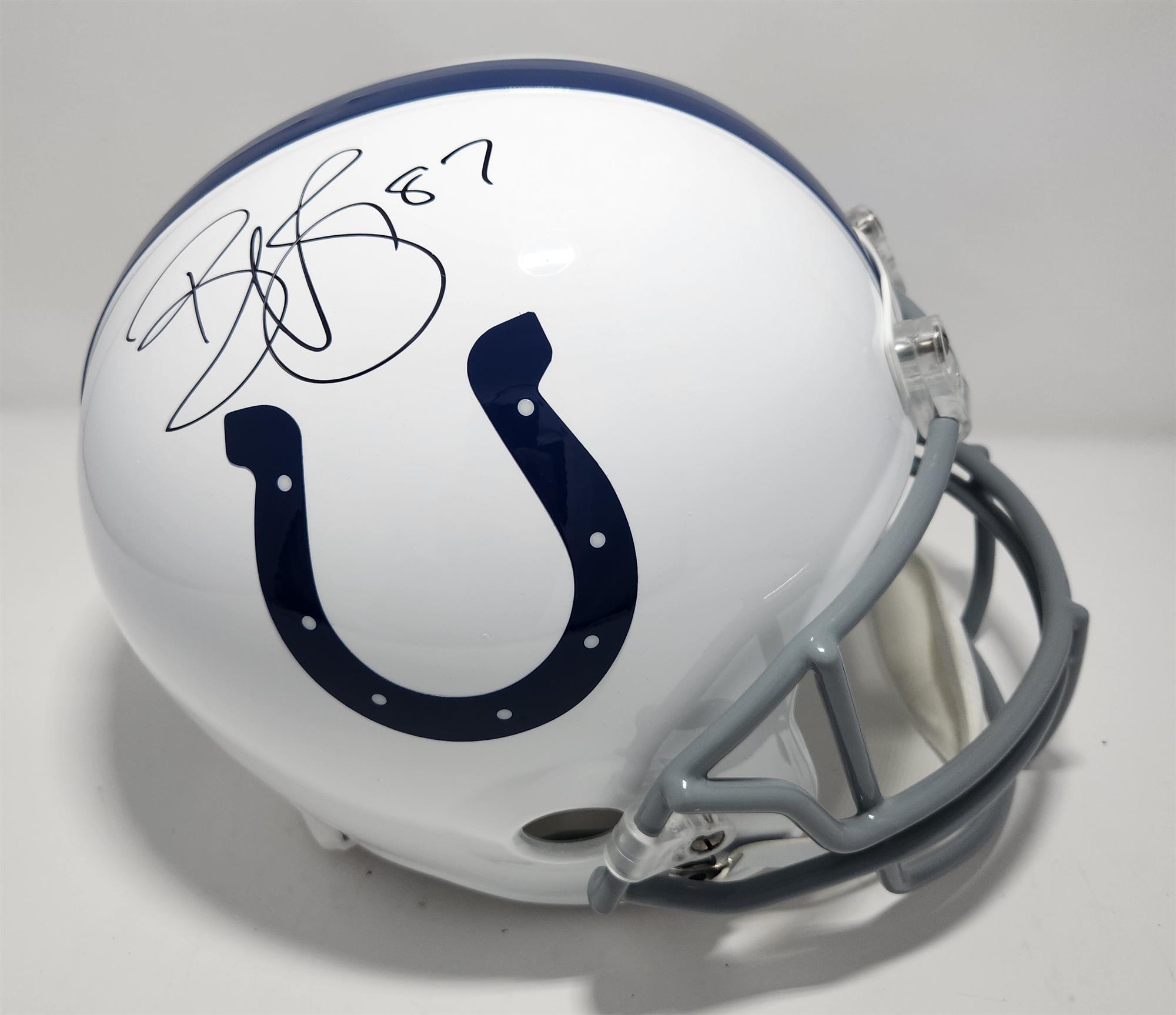 REGGIE WAYNE SIGNED FULL SIZE REPLICA COLTS HELMET - JSA