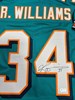 RICKY WILLIAMS SIGNED REPLICA DOLPHINS JERSEY - BAS