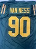 LUKAS VAN NESS SIGNED CUSTOM REPLICA PACKERS 1950'S THROWBACK JERSEY - JSA