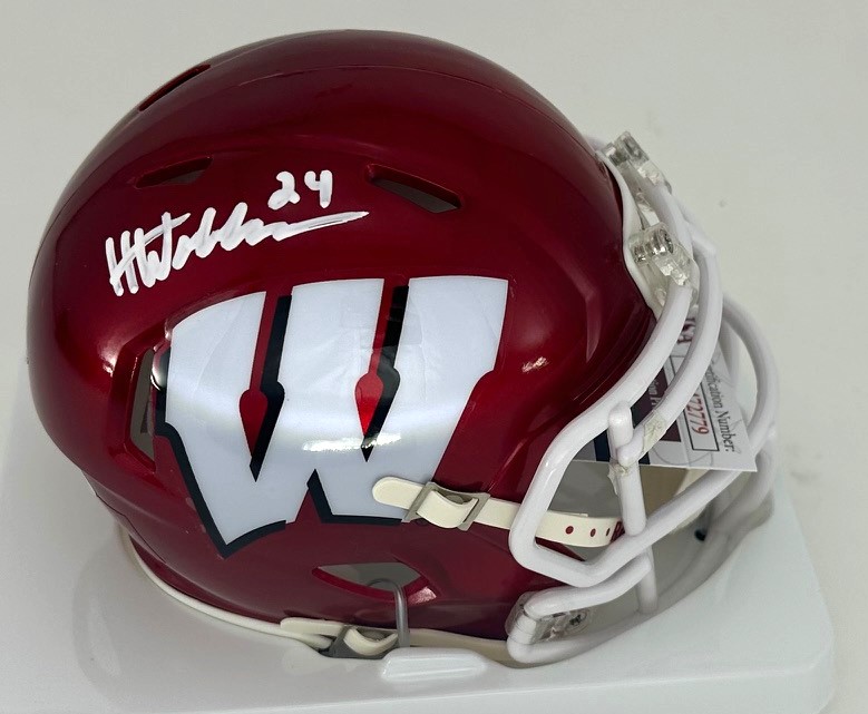 HUNTER WOHLER SIGNED WI BADGERS FLASH SPEED MINI HELMET - JSA