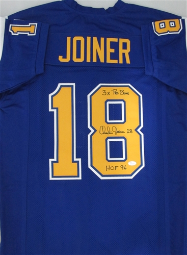 CHARLIE JOINER SIGNED CUSTOM CHARGERS JERSEY - JSA