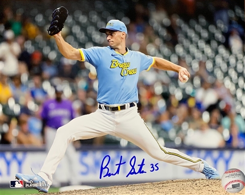 BRENT SUTER SIGNED BREWERS 8X10 PHOTO #2