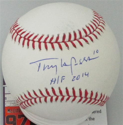 TONY LARUSSA SIGNED OFFICIAL MLB BASEBALL W/ HOF '14 - JSA