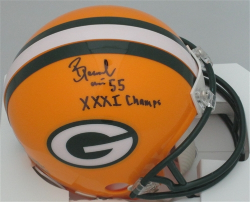 BERNARDO HARRIS SIGNED PACKERS MINI HELMET W/ XXXI CHAMPS