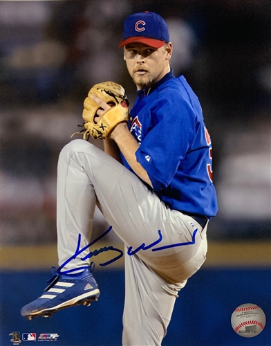 KERRY WOOD SIGNED 8X10 CUBS PHOTO #2