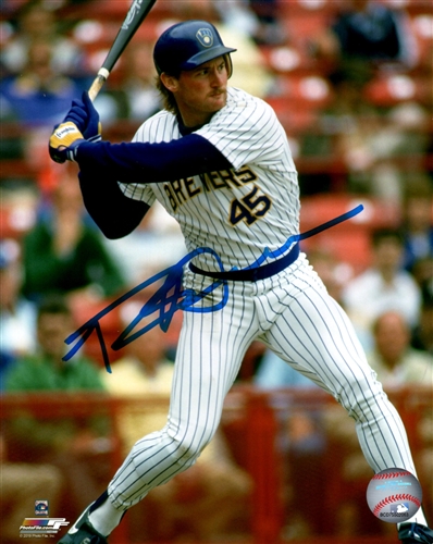 ROB DEER SIGNED 8X10 BREWERS PHOTO #5