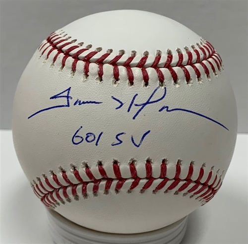 TREVOR HOFFMAN SIGNED OFFICIAL MLB BASEBALL W/ 601 SVS - JSA