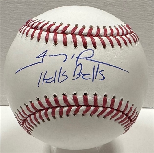 TREVOR HOFFMAN SIGNED OFFICIAL MLB BASEBALL W/ HELLS BELLS - JSA