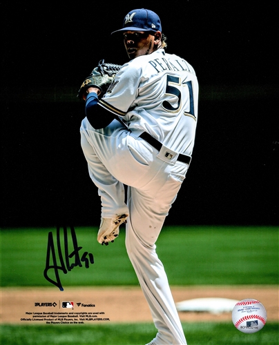 FREDDY PERALTA SIGNED 8X10 BREWERS PHOTO #2