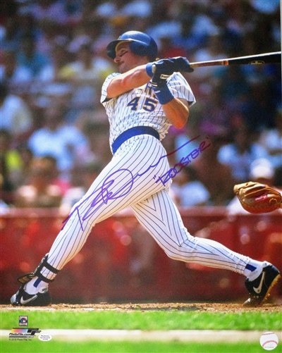 ROB DEER SIGNED 16X20 BREWERS PHOTO #1 w/ "ROOSTER"