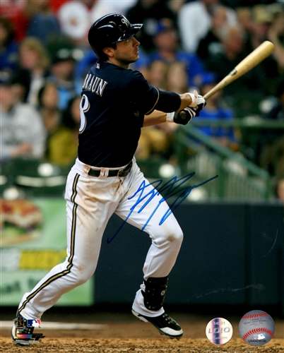 RYAN BRAUN SIGNED 8X10 BREWERS PHOTO #3