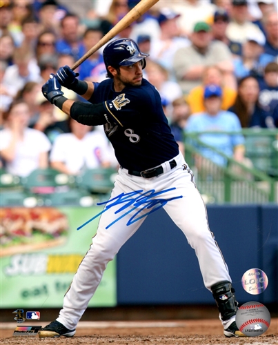 RYAN BRAUN SIGNED 8X10 BREWERS PHOTO #4