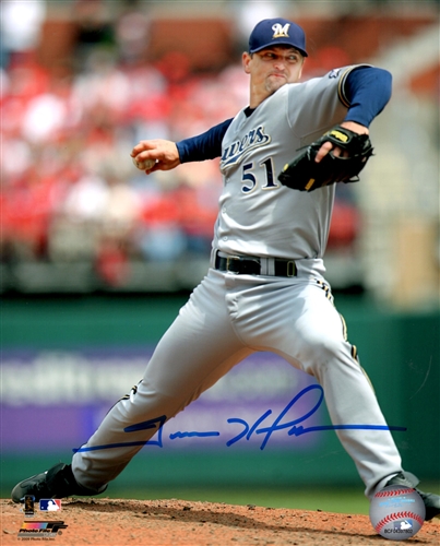 TREVOR HOFFMAN SIGNED 8X10 BREWERS PHOTO #3