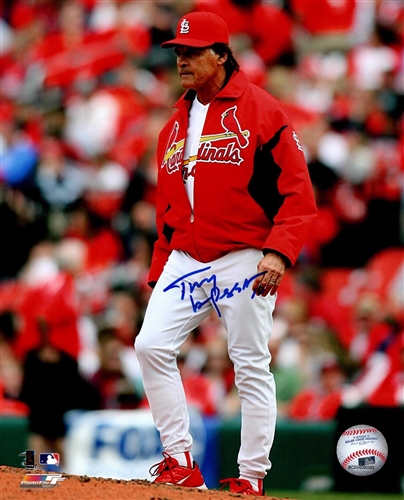 TONY LARUSSA SIGNED 8X10 CARDINALS PHOTO #1