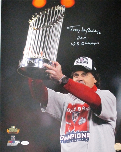 TONY LARUSSA SIGNED 16X20 CARDINALS PHOTO #2 - JSA