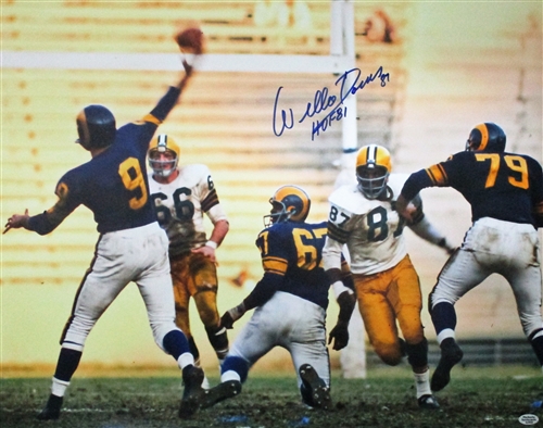 WILLIE DAVIS SIGNED 16X20 PACKERS PHOTO #7