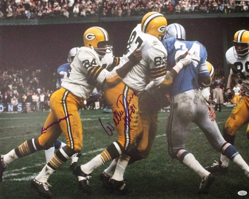 WILLIE DAVIS & WILLIE WOOD DUAL SIGNED 16X20 PACKERS PHOTO