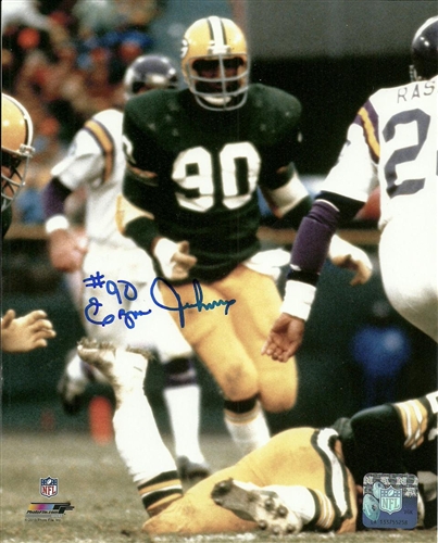 EZRA JOHNSON SIGNED 8X10 PACKERS PHOTO #1