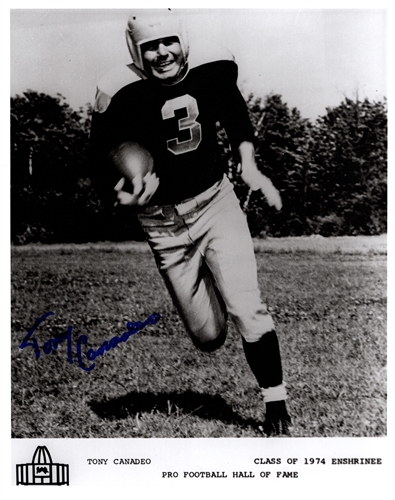 TONY CANADEO (d) SIGNED 8X10 PACKERS PHOTO #7