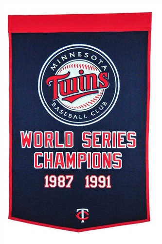 MINNESOTA TWINS 24X38 WOOL DYNASTY BANNER