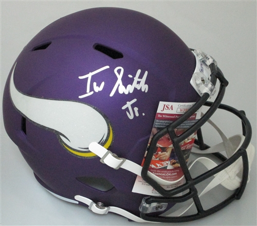 IRV SMITH JR. SIGNED FULL SIZE VIKINGS REPLICA SPEED HELMET - JSA