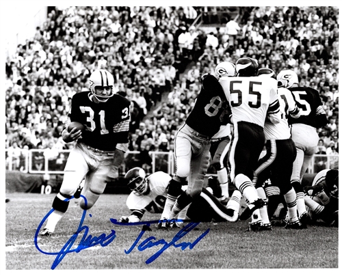 JIM TAYLOR (d) SIGNED 8X10 PACKERS PHOTO #8