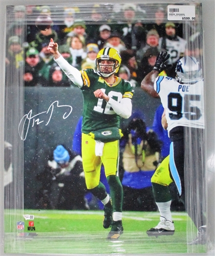AARON RODGERS SIGNED PACKERS 16X20 STRETCHED CANVAS #5