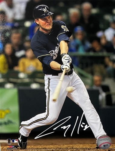 COREY HART SIGNED 8X10 BREWERS PHOTO #2