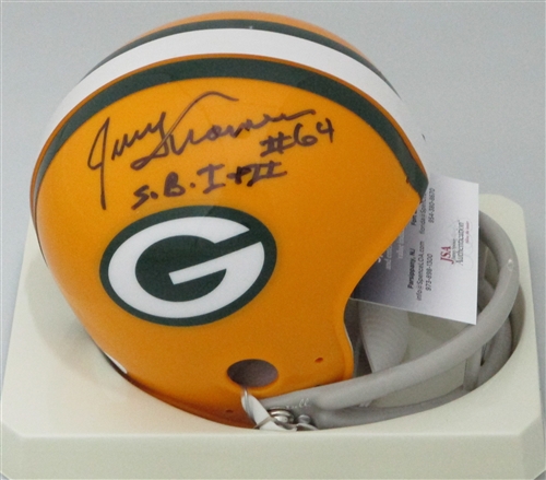 JERRY KRAMER SIGNED PACKERS 2 BAR MINI HELMET W/ SB I II JSA