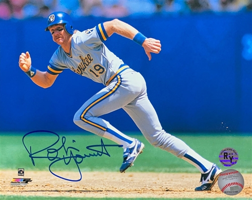 ROBIN YOUNT SIGNED 8X10 BREWERS PHOTO #18