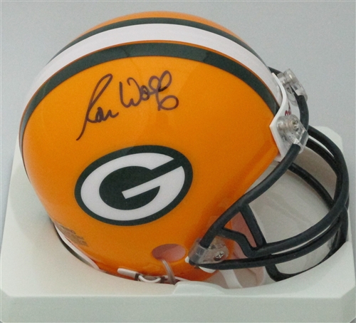 RON WOLF SIGNED PACKERS MINI HELMET