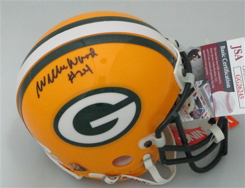 WILLIE WOOD SIGNED PACKERS MINI HELMET #5 - JSA