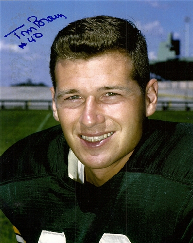 TOM BROWN SIGNED PACKERS 8X10 PHOTO #3