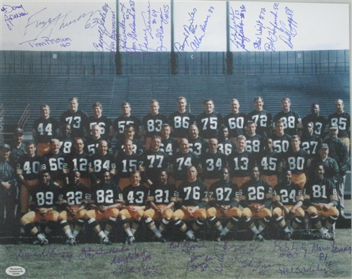 1967 GREEN BAY PACKERS MULTI SIGNED 11x14 TEAM PHOTO